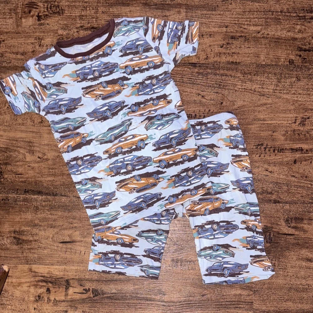 Carter's Car Print Pajama Set - Blue and Brown